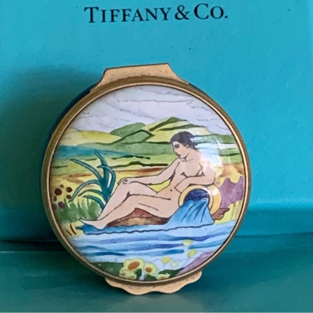 Tiffany & Co. Halcyon Days Enamels “Aquarius” Zodiac Box